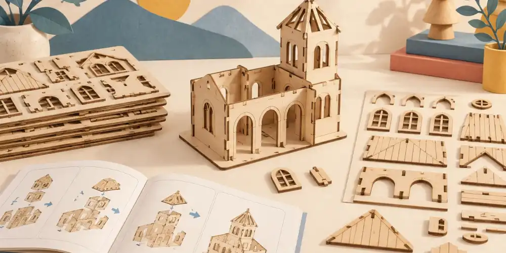 Ahşap 3D Puzzle Kurulumuna Başlamadan Önce: Parça ve Masa Düzeni