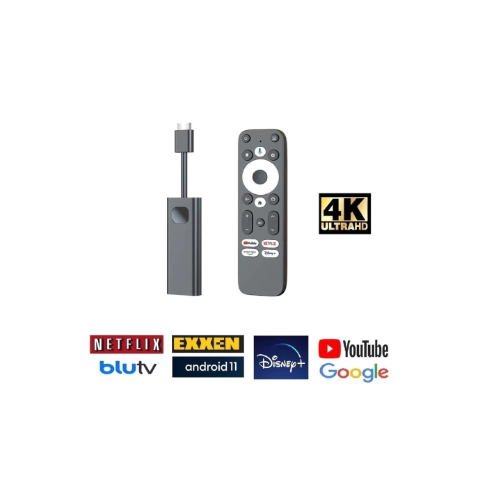 DColor Stick Lisanslı 4k Android Tv Player (4K UHD, 5GHZ WİFİ, BLUETOOTH)