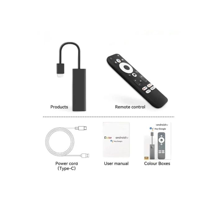 DColor Stick Lisanslı 4k Android Tv Player (4K UHD, 5GHZ WİFİ, BLUETOOTH)