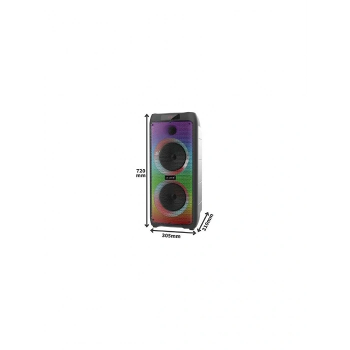 Leader LP-8100 8 Incx2 Rgb Taşınabilir Ses Sistemi
