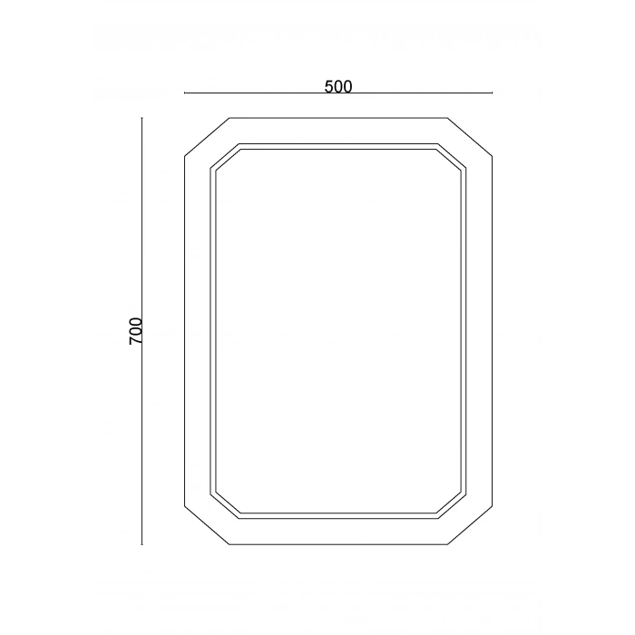 20-015 - MIROIR ÉMERAUDE 50X70 CM