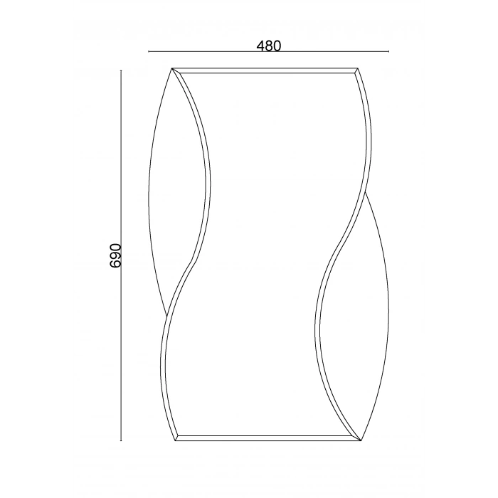 20-082 - MIROIR DE COU D’ÉGLISE SABLE 48*69 CM