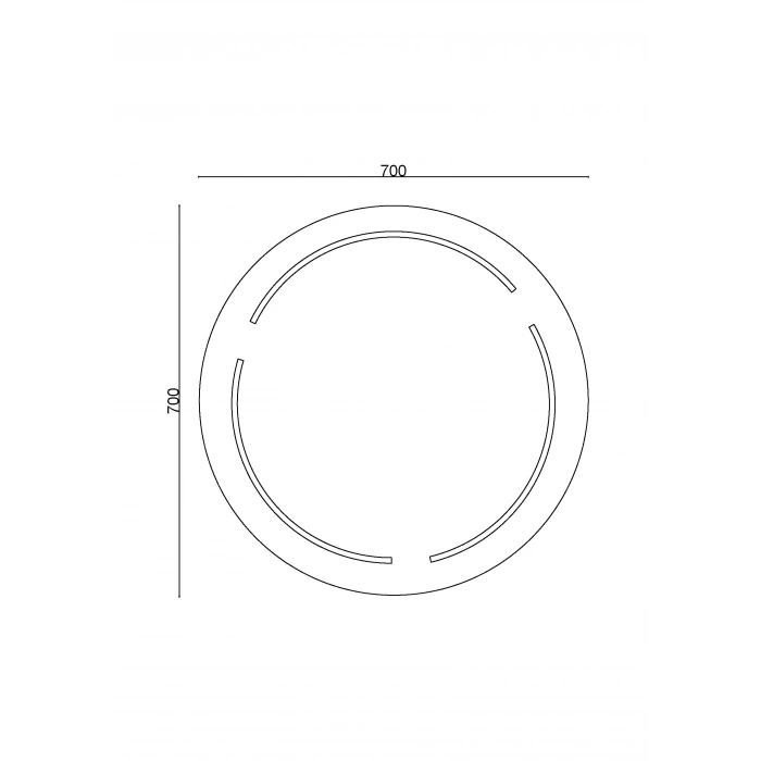 20-206 - LEDLİ VENÜS AYNA 70X70 OVAL - 5 ADET - 1 KOLİ