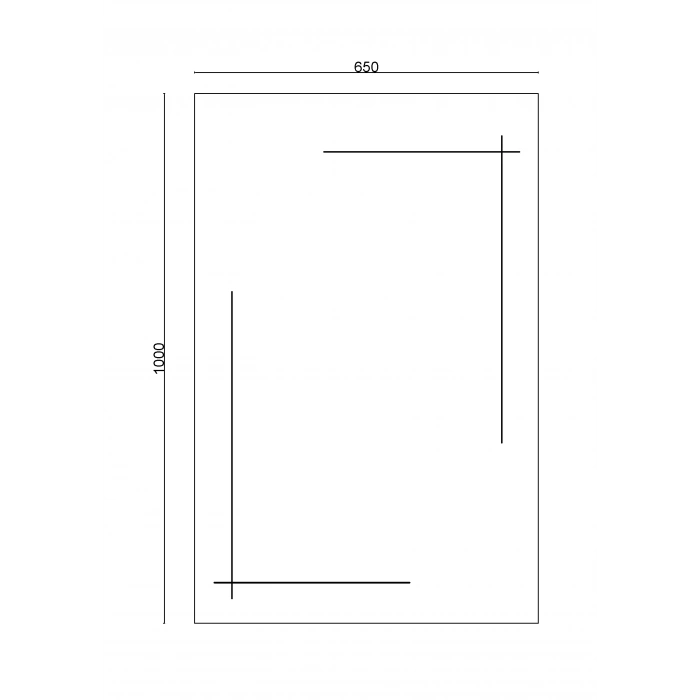 20-210 - MIROIR CRYPTO LED 65X100