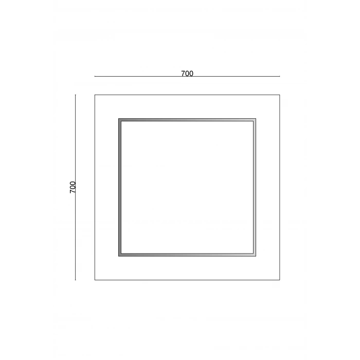 20-254 - KARE LEDLİ AYNA 70X70 CM - 5 ADET - 1 KOLİ