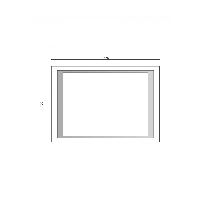 20-255 - KARE LEDLİ AYNA 70X70 CM - 5 ADET - 1 KOLİ