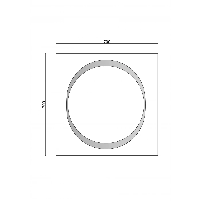 20-256 - KARE LEDLİ AYNA 70X70 CM - 5 ADET - 1 KOLİ