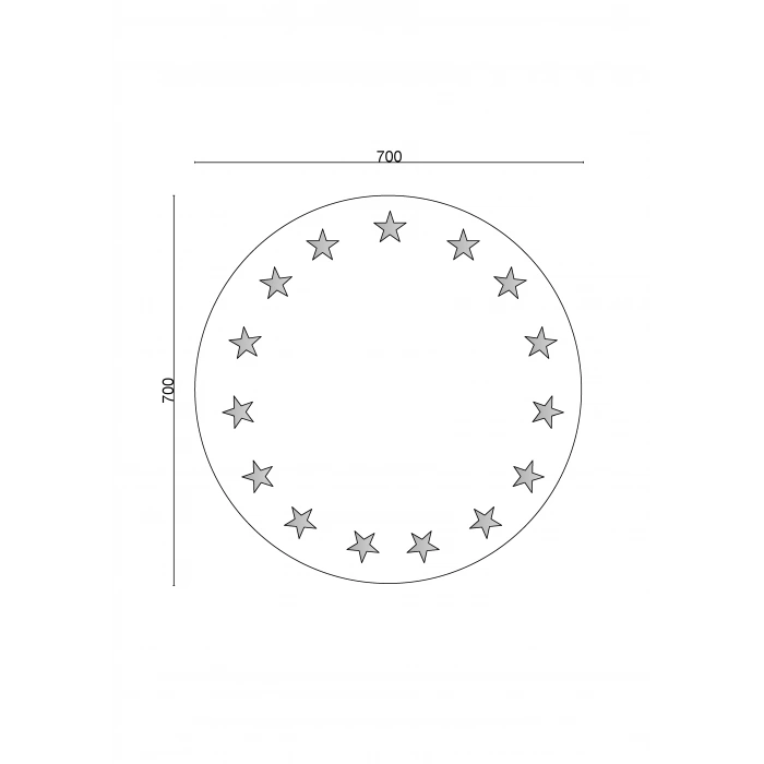 20-258 - MIROIR LED OVALE 70 CM