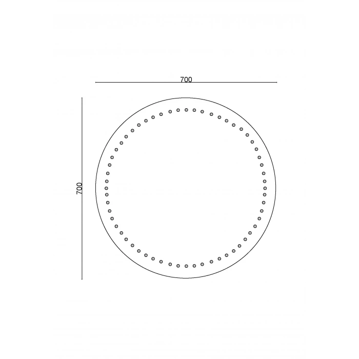 20-261 - MIROIR LED OVALE 70 CM