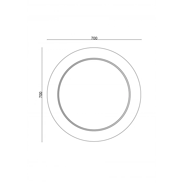 20-262 - MIROIR LED OVALE 70 CM
