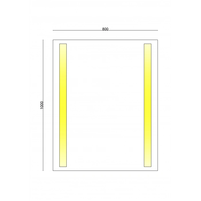 20-266 - MIROIR LED RECTANGULAIRE 80X100 CM