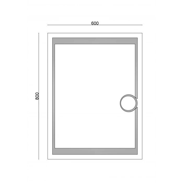 20-267 - DİKDÖRTGEN LEDLİ AYNA 60X80 CM - 5 ADET - 1 KOLİ