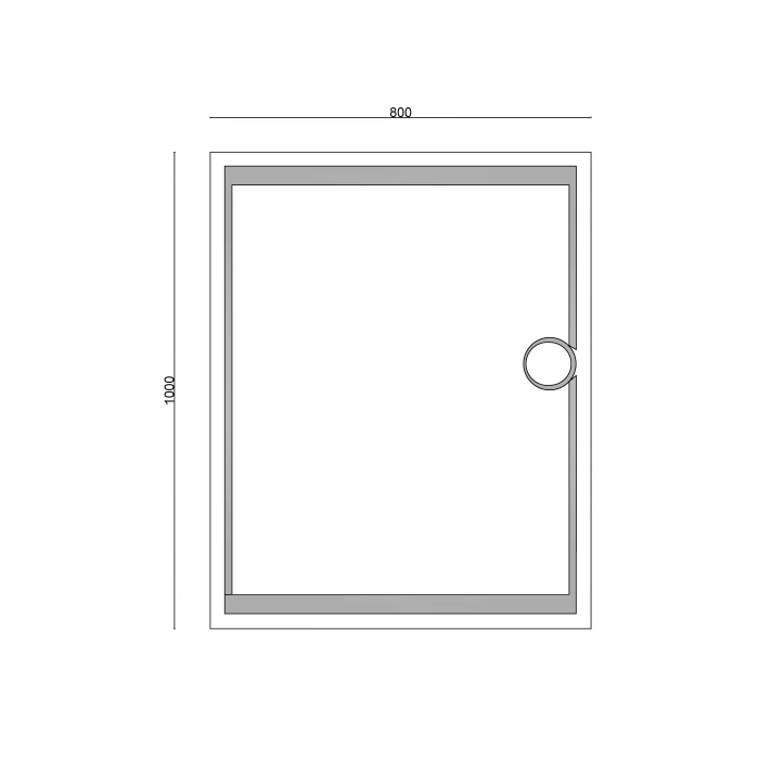 20-268 - DİKDÖRTGEN LEDLİ AYNA 80X100 CM - 5 ADET - 1 KOLİ