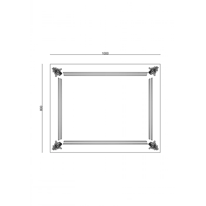 20-270 - MIROIR LED RECTANGULAIRE 80X100 CM
