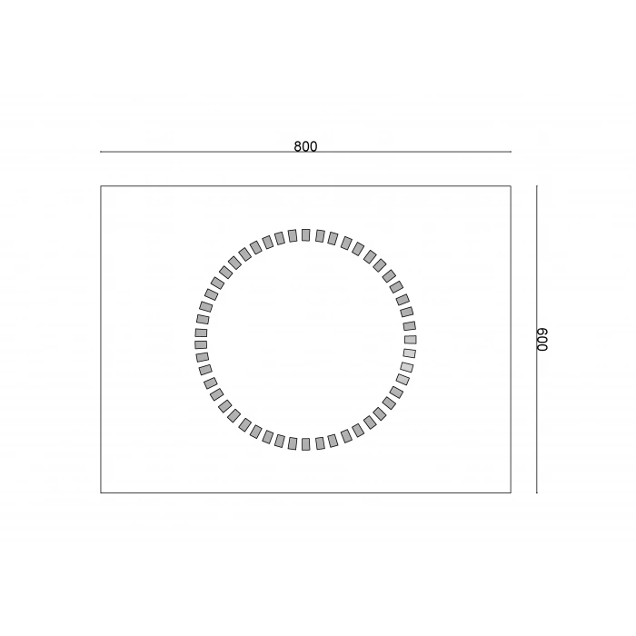 20-277 - DİKDÖRTGEN LEDLİ AYNA 60X80 CM - 5 ADET - 1 KOLİ