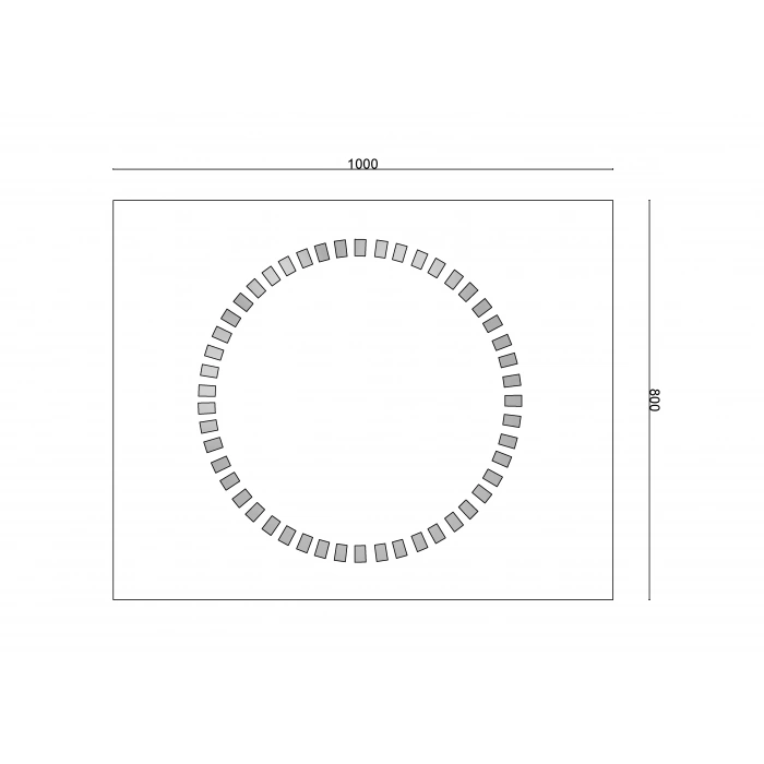 20-278 - DİKDÖRTGEN LEDLİ AYNA 80X100 CM - 5 ADET - 1 KOLİ
