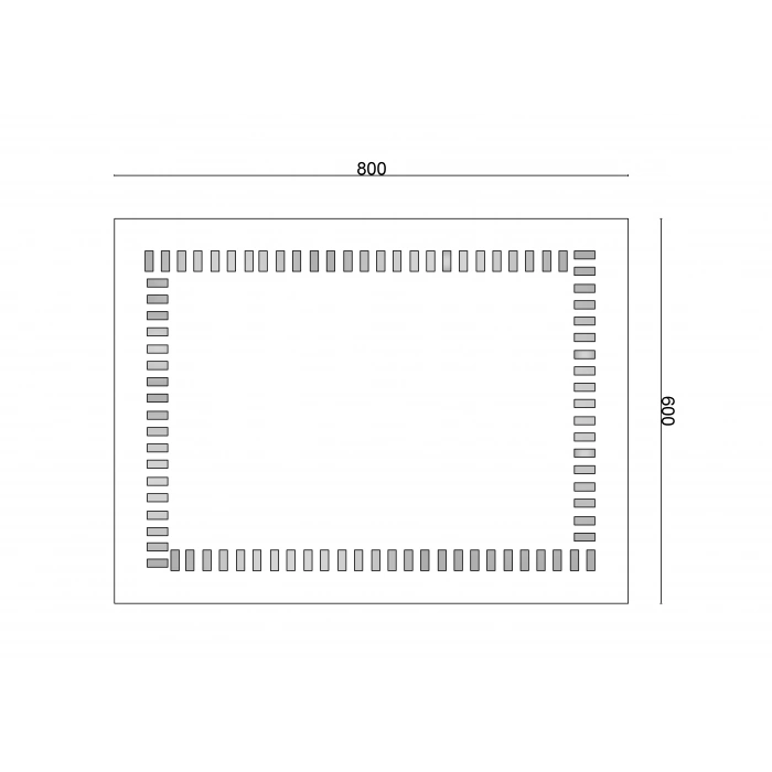 20-279 - MIROIR LED RECTANGULAIRE 60X80 CM