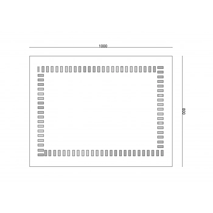 20-280 - DİKDÖRTGEN LEDLİ AYNA 80X100 CM - 5 ADET - 1 KOLİ