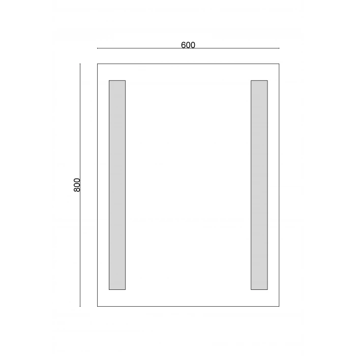 20-288 - ÖZEL LEDLİ AYNA 60X80 CM - 5 ADET - 1 KOLİ