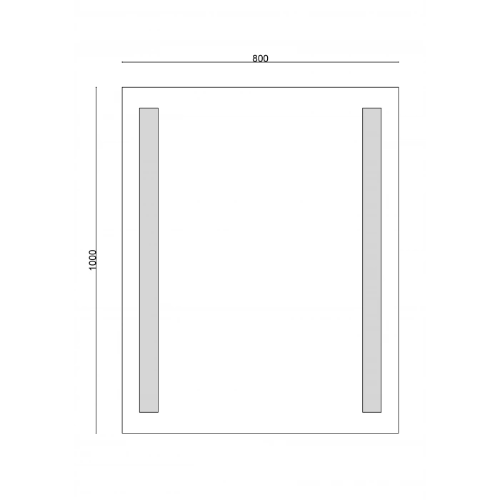 20-289 - ÖZEL LEDLİ AYNA 80X100 CM - 5 ADET - 1 KOLİ