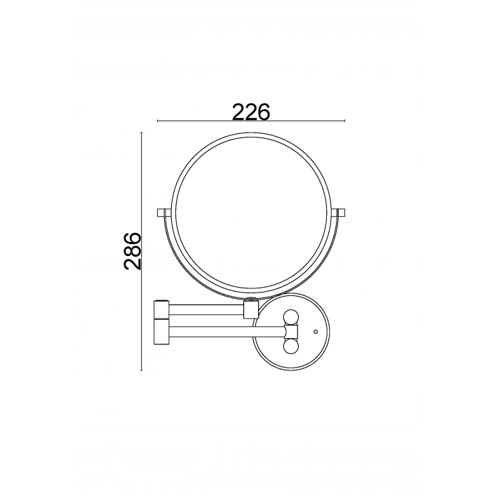 20-291 - MAFSALLI OVAL ÇİFT TARAFLI MAKYAJ AYNASI