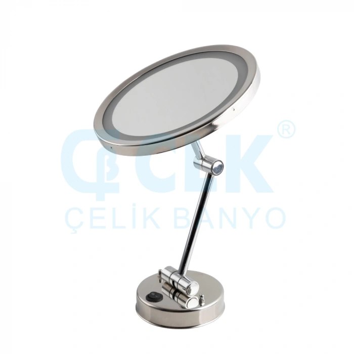 20-293 - MAFSALLI IŞIKLI LED AYDINLATMALI MAKYAJ AYNASI KROM