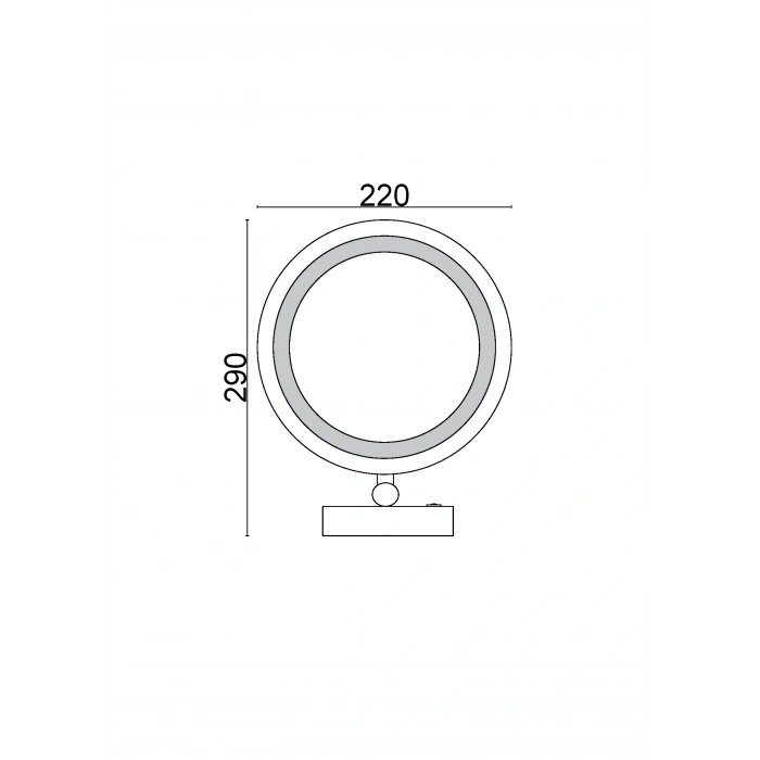 20-293 - MAFSALLI IŞIKLI LED AYDINLATMALI MAKYAJ AYNASI KROM