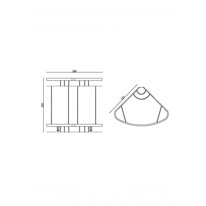 25-109 - PORTE-ÉPONGE OVALE EN VERRE CARMINA DOUBLE 22 * 22