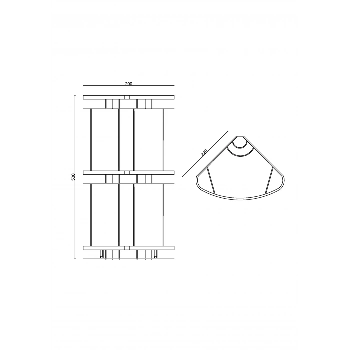 25-110 - KARMİNA CAMLI OVAL SÜNGERLİK ÜÇLÜ 22*22