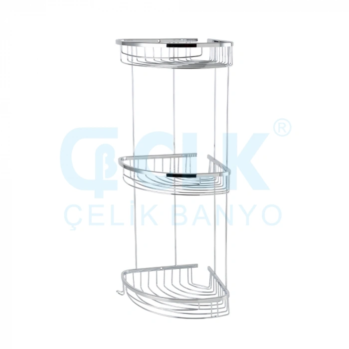 25-179 - DESTİNA ÜÇLÜ SÜNGERLİK 22*22 CM KROM