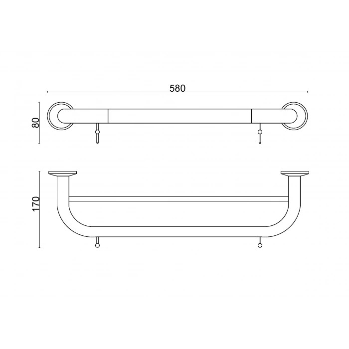 30-006 - İKİLİ UZUN HAVLULUK KANCALI 50 cm
