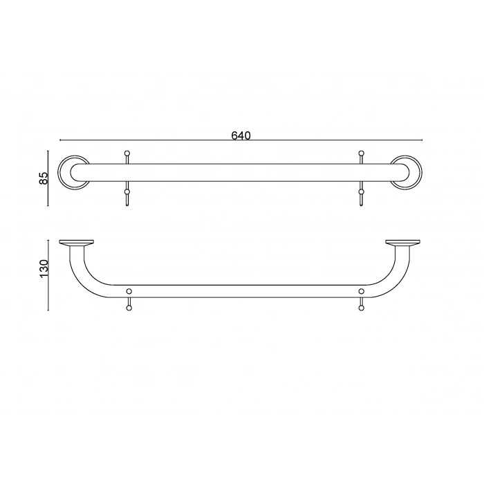 30-089 Uzun Havluluk Çift Kancalı 60 CM
