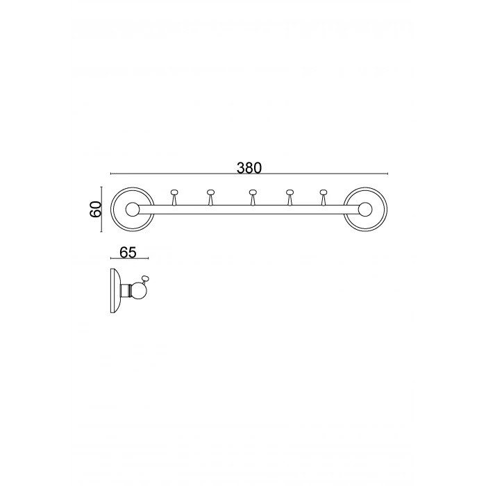 40-024 Boncuk Beşli Askılık