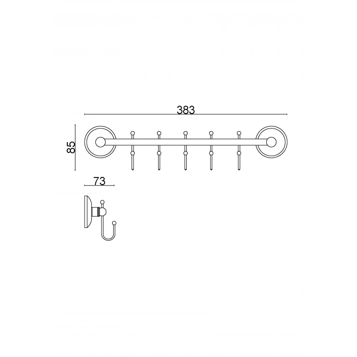 40-031 Çıkmalı Kanca Askılık Beşli