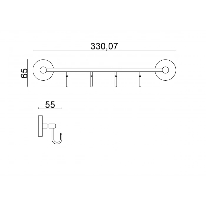 KR10-019 Karaca Dörtlü Askılık