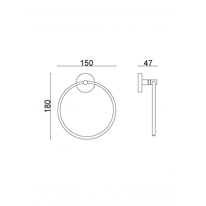 D10-008 - PORTE-SERVIETTES ROND