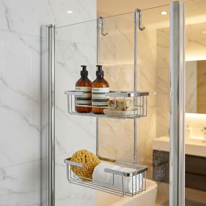 25-324 Dikdörtgen İkili Şampuanlık Askılı