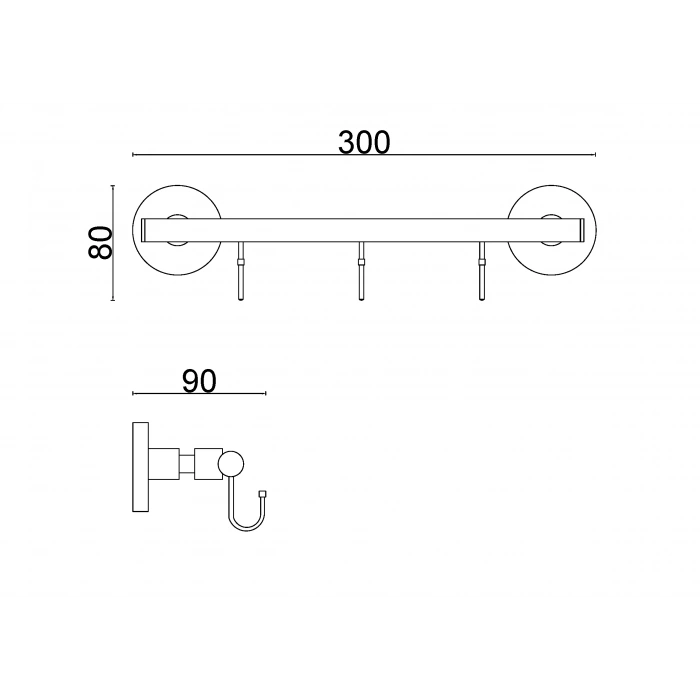 FL10-009 - PAQUET DE 3 CINTRES CHROME