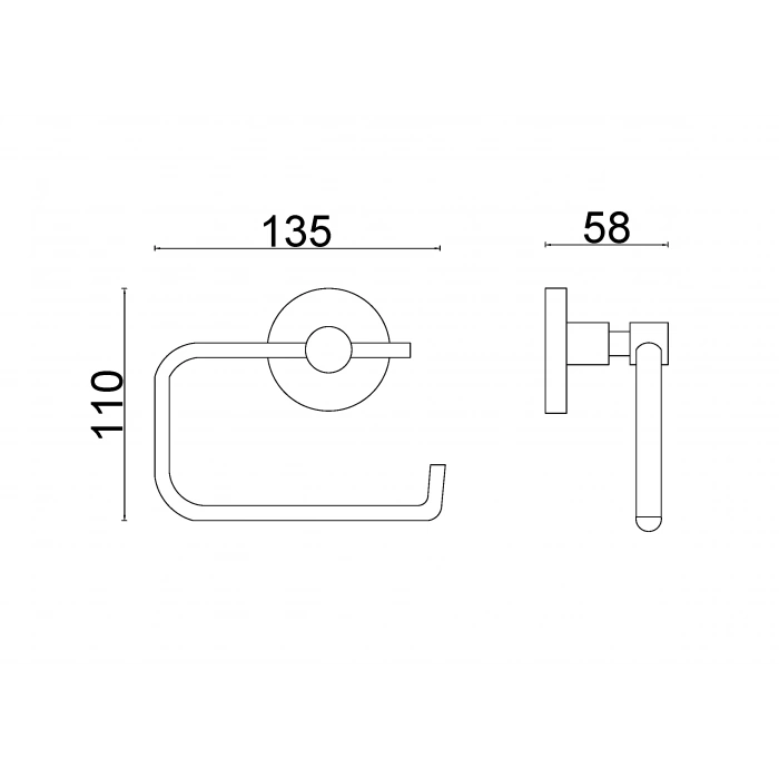 FL10-020 - CHROME SANS COUVERCLE DE PORTE-PAPIER