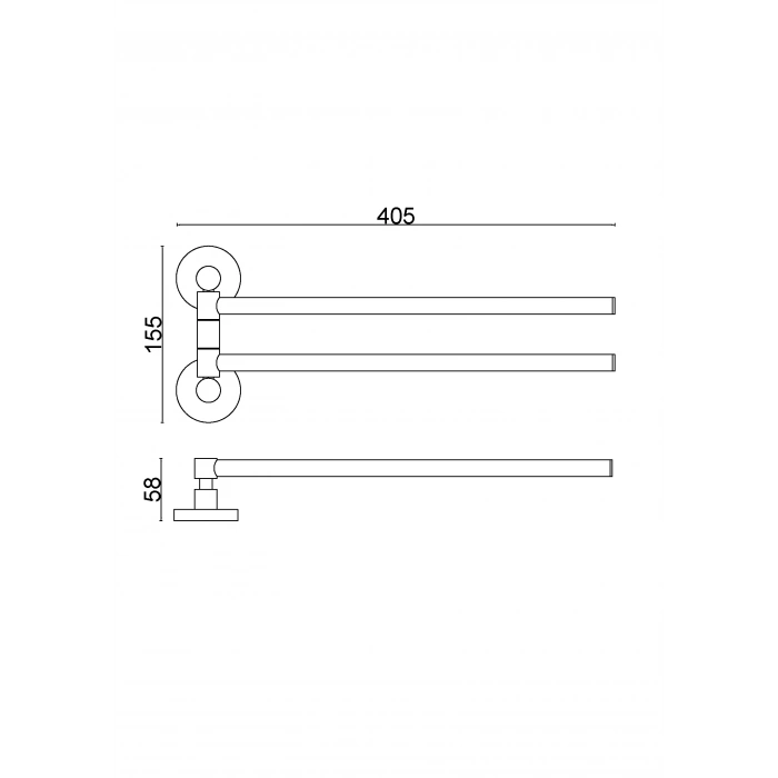 FL10-023 - İKİLİ DÖNER HAVLULUK KROM