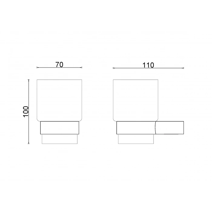 TS10-004 - PORTE-BROSSE À DENTS CHROME