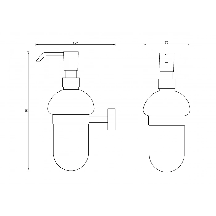 ZR10-017 Zirve Montajlı Sıvı Sabunluk