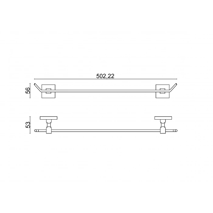 KU10-006 - UZUN HAVLULUK 50 CM KROM