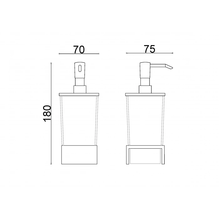 KU10-028 - DISTRIBUTEUR DE SAVON LIQUIDE CHROME