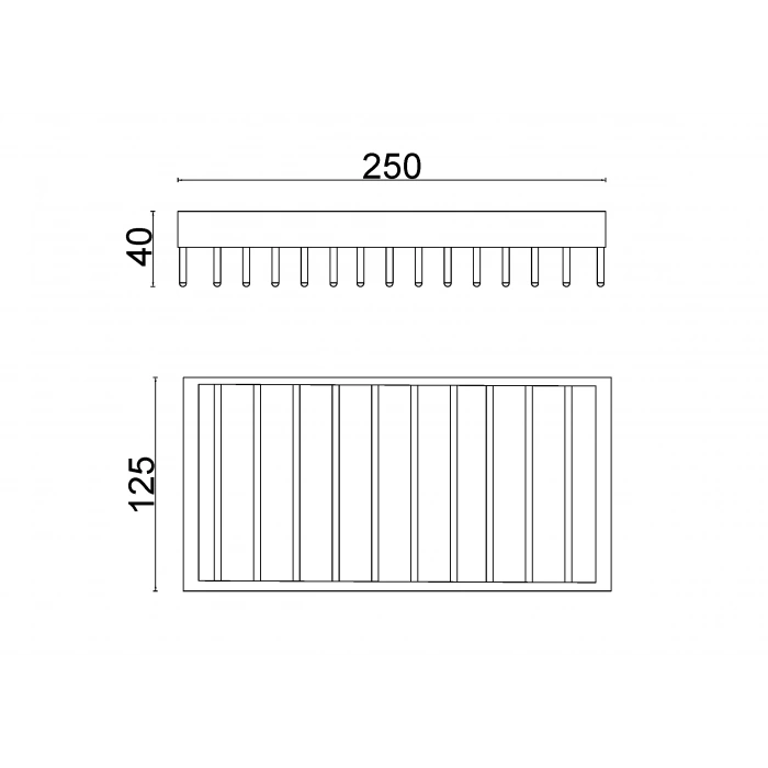 KU10-033 - LAMA SERİSİ ŞAMPUANLIK TEKLİ KROM 12X25