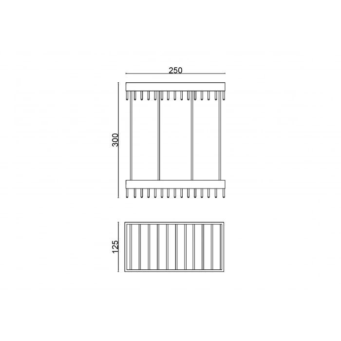 KU10-034 - LAMA SERİSİ ŞAMPUANLIK İKİLİ KROM 12X25