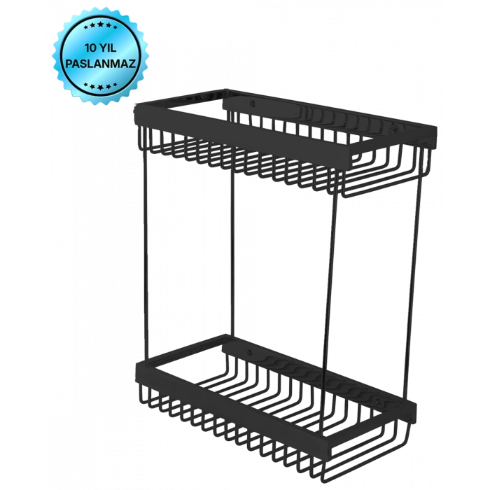 KU10-034 - LAMA SERİSİ ŞAMPUANLIK İKİLİ KROM 12X25