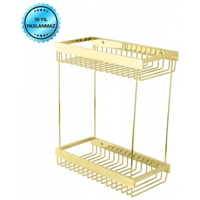 KU10-034 - LAMA SERİSİ ŞAMPUANLIK İKİLİ KROM 12X25