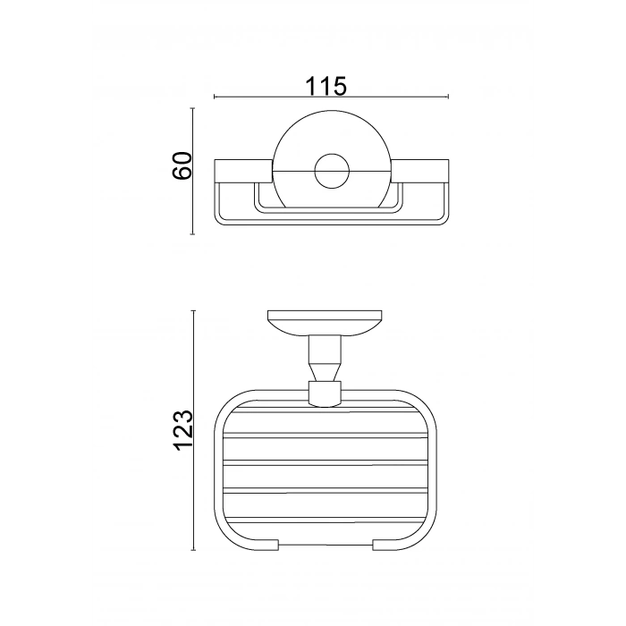 25-010 - KUTUP KARE SABUNLUK ROZETLİ 8X12