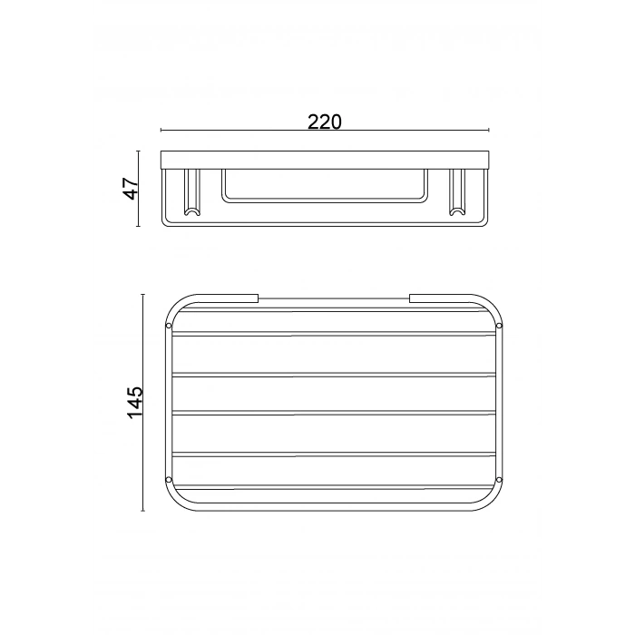 25-021 - TACİ TEKLİ KARE ŞAMPUANLIK 22*15 CM